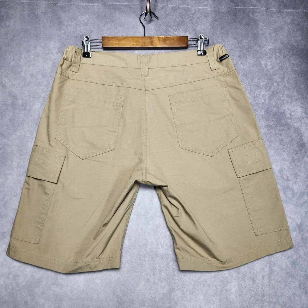 LA Police Gear Men 34 Khaki Core Cargo Tactical Ripstop Shorts BTS8001 LAPG